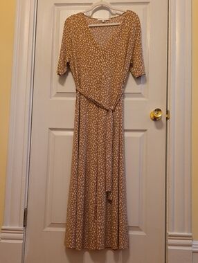 Preston & York V Neck Short Sleeve Midi Dress XL